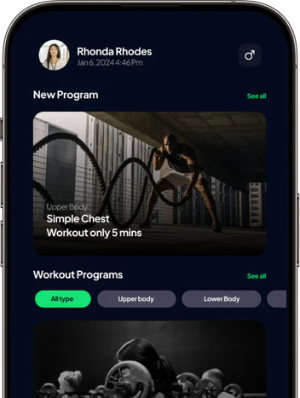 Hume Body Pod companion app screen showing list of workout programs