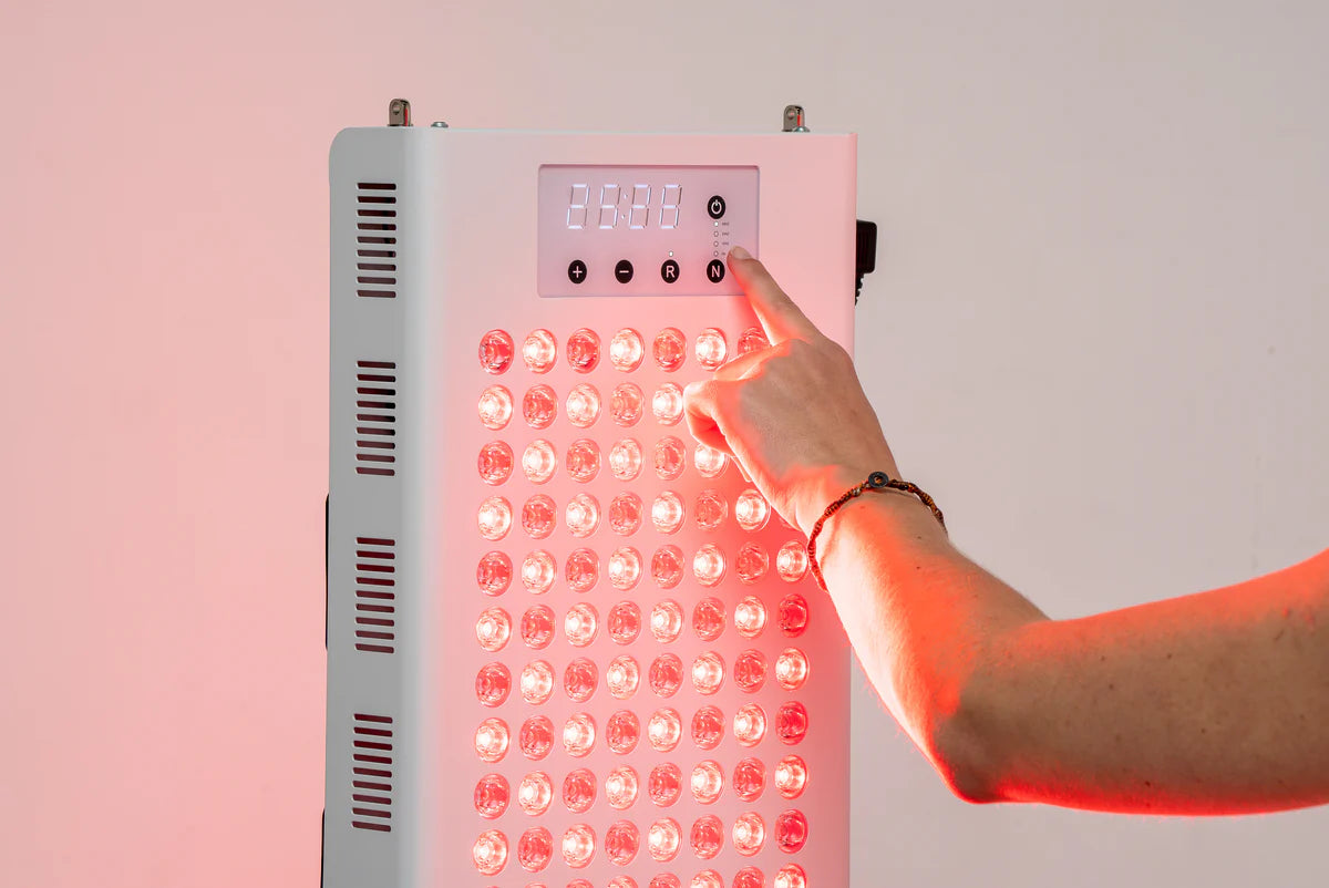 Close up of a person using RedRush PULSE panel controls